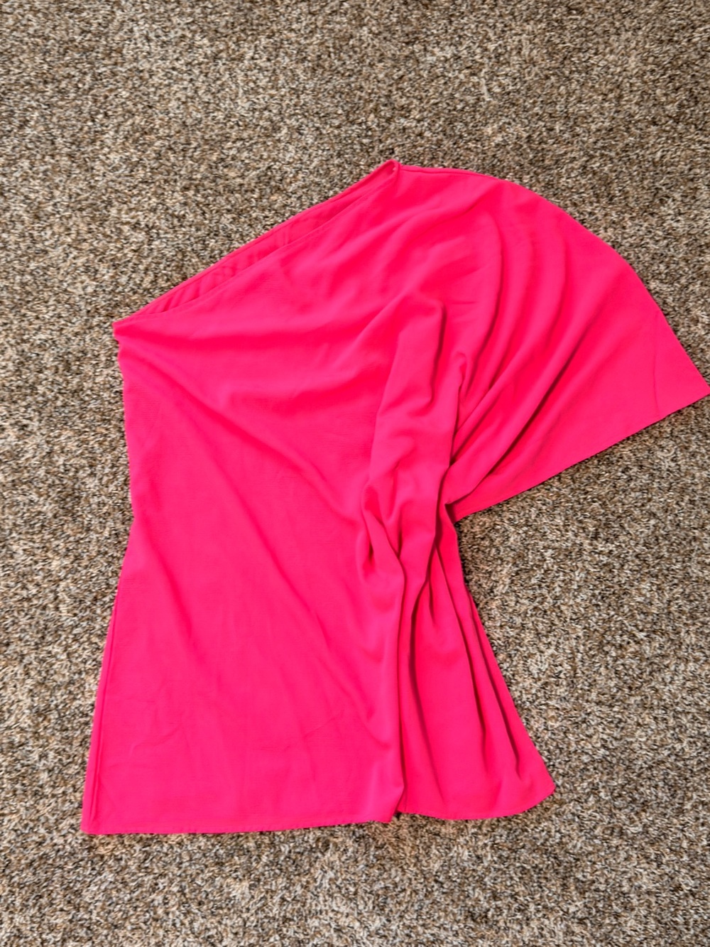 Twenty Hot Pink One-Shoulder Dress